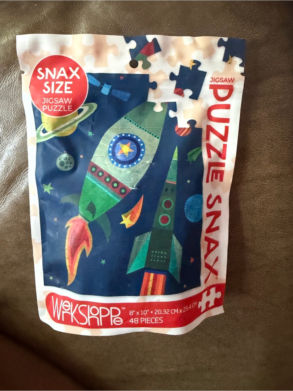 Werkshoppe Snax size jigsaw puzzle NWT Rocket Puzzle 48 piece puzzle space kids